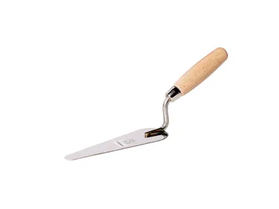 Produktbild von Katzenzungenkelle Katzenzungenkelle - Länge: 140 mm - rostfrei, mit Holzgriff , Blattstärke 0,7 mm