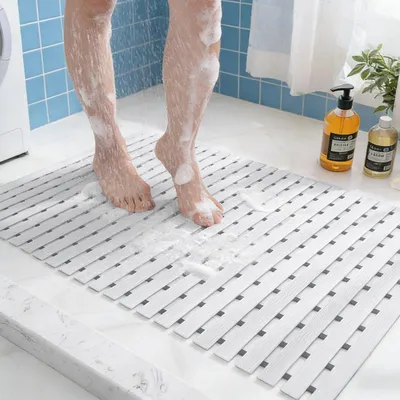 Obrázek produktu pro Protiskuzová podložka pod sprchu, rozměr 43 x 65 cm, PVC, bílá
