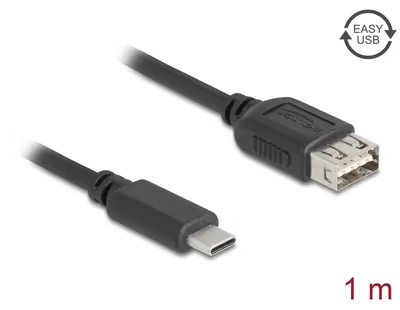 Immagine prodotto di DELOCK USB 2.0 Kabel USB Type-C St zu USB Typ-A Buchse 1 m
