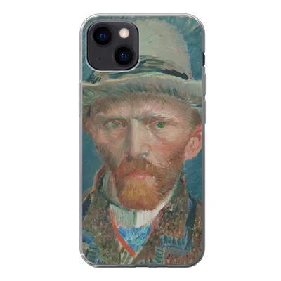 Produktbild von MuchoWow® Handyhülle Schutzhülle Hülle für iPhone 13 mini Selbstporträt 1887 - Gemälde von Vincent van Gogh Silikon Softcase Handy Hülle - Softcase