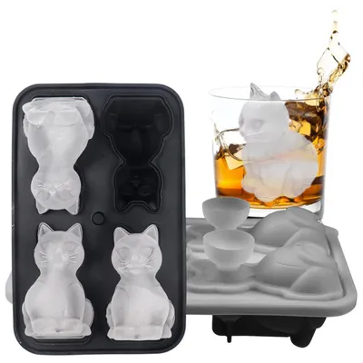 Eiswürfelform Silikon Katzenform 1 Stück