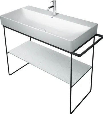 Produktbild von Duravit Metallkonsole DURASQUARE bodenstehend, höhenverstellbar +50 mm, für Waschtisch 235310 chrom