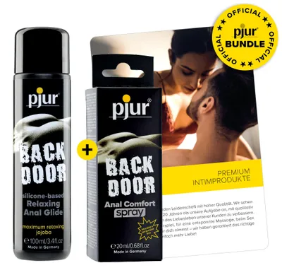 Produktbild von Pjur - Set aus Gleitgel BACK DOOR Relaxing Silicone Anal glide und Entkrampfungsspray BACK DOOR Anal Comfort Spray - Inhalt gesamt 120ml - 04777079-b2