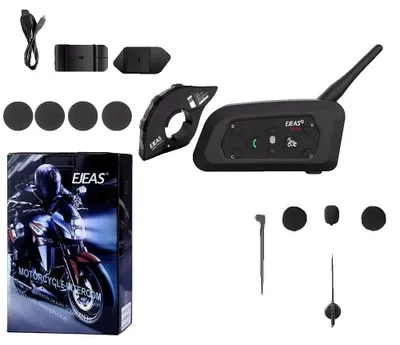 Productafbeelding van Motorhelm-intercom, bereik van 800 meter, Bluetooth-connectiviteit, 1 set met 1 stuks