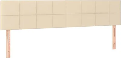 Immagine prodotto di vidaXL Testiere 2 pezzi Tessuto Crema 80x5x78/88 cm