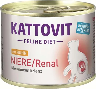 Produktbild von Kattovit - Feline Diet Niere/Renal 12x185g  |  Huhn