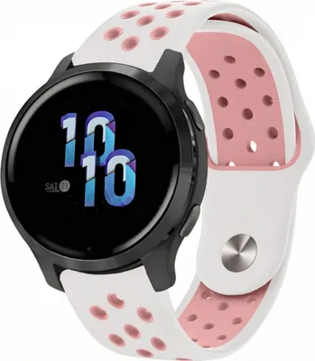 Productafbeelding van imoshion Siliconen sportbandje - Universeel 22 mm aansluiting - White & Pink