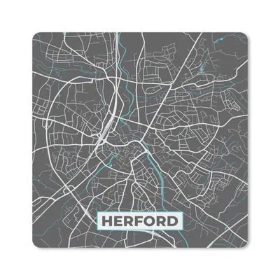Produktbild von MuchoWow® Mauspad Mousepad Herford - Stadtplan - Blau - Karte - Deutschland 30x30 cm - Mousepads - Maus Mat - Pad - Mausunterlage - Gaming