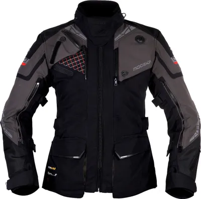 Obrázok produktu pre Modeka Panamericana 2 dámska textilná bunda na motorku, čierna/tmavosivá, 34