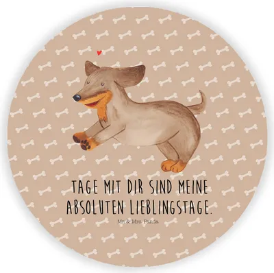 Produktbild von Mr. & Mrs. Panda magnet Hund Dackel - Hundeglück - Geschenk, pinnwand, für kühlschrank, Dachshund, Kühlschrankmagnet, Sprüche, whiteboardmagnet, Herz, zettelhalter