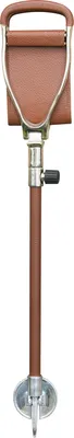 Produktbild von XL Sitzstock COUNTY hellbraunes Leder mit extrabreitem Sitz
