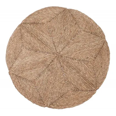 Produktbild von Runde Matte aus Seegras, 120 cm, Sternmuster