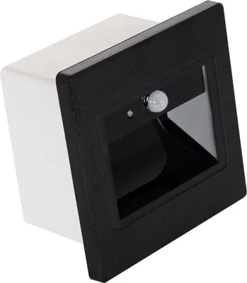 Produktbild von LED Wandeinbauleuchte mit PIR Sensor Bark Schwarz 3000K Warmweiß