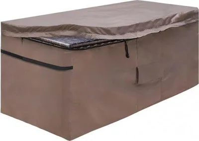 Produktbild von Famanu Aufbewahrungsbox für Gartenkissen - Wasserfest, 130x71x67cm, Braun