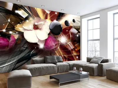 Produktbild von Vlies Fototapete 400x280 cm Tapeten Wandtapete XXL Abstrakt Blumen a-A-0193-a-b