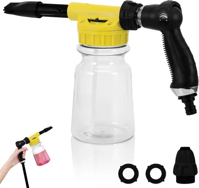 Productafbeelding van 1000 ml, 2-in-1 Verstelbare Schuimlans, Schuimpistool voor Autoreiniging Schuimkanon Tuinslangaansluiting voor het Reinigen van Auto- en Motortuinen