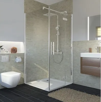 Produktbild von Drehtür für Seitenwand Breuer Avanta 80 cm Anschlag rechts Klarglas Profilfarbe chrom