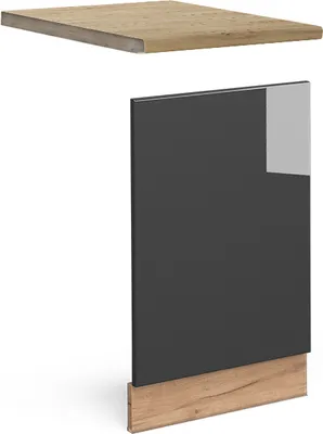 Produktbild von Frontblende Vicco Fame-Line Anthrazit Hochglanz 45 cm , AP Eiche, Model 46150