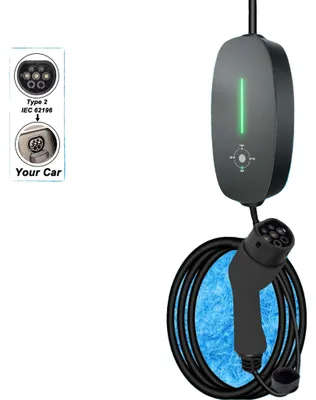 Image de Chargeur pour véhicule électrique, design portable, courants réglables, type 2, 16A