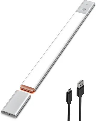 LED-Schrankleuchte, 50 cm, Akku, Touch-Dimmer, Bewegungsmelder