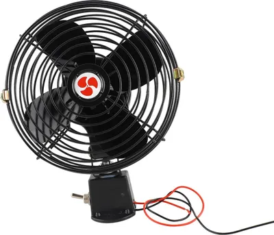 Zdjęcie produktu dla wentylator chłodzący 12V RV z przełącznikiem 2 prędkości Wytrzymały, cichy, metalowy wentylator samochodowy do ciężarówek, kamperów, łodzi i autobusów 6 cali