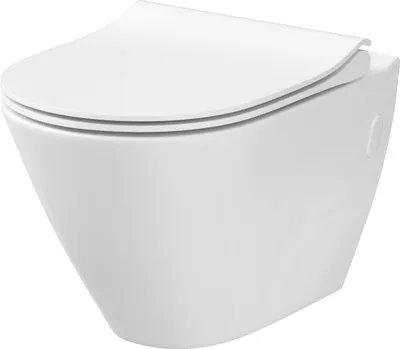 Produktbild von Primaster Wand WC spülrandlos Genia Tiefspüler weiß inkl. WC Sitz