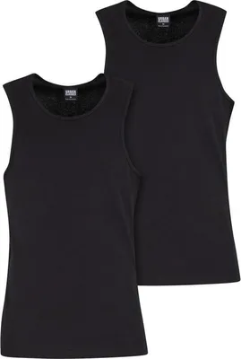 Produktbild von Urban Classics Tank-Top Herren Ribbed Undershirt 2-Pack schwarz M