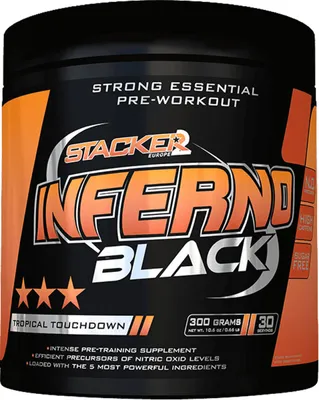 Produktbild von Stacker2 Inferno Black (30 serv) Tropical Touchdown - Pre-Workout - Pre-Workout Booster