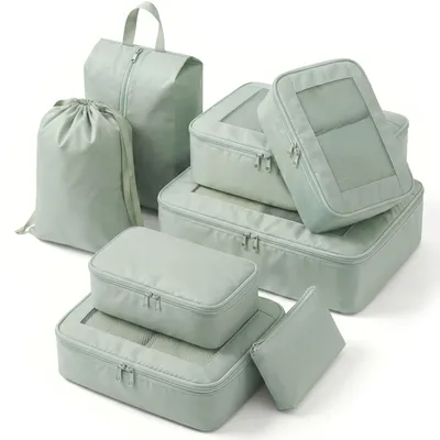 Productafbeelding van Kofferorganizer, 8 stuks, groen