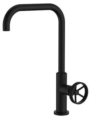 Immagine prodotto di Edouard Rousseau - INDUSTRIAL Sink Mixer - Black (red handle included)