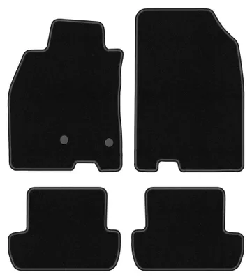 Image de Tapis de sol en moquette pour Renault Megane III 2008-2015 (à hayon/coupé/break) – jeu 4 pièces, noirs, sur mesure – Wielganizator BASIC