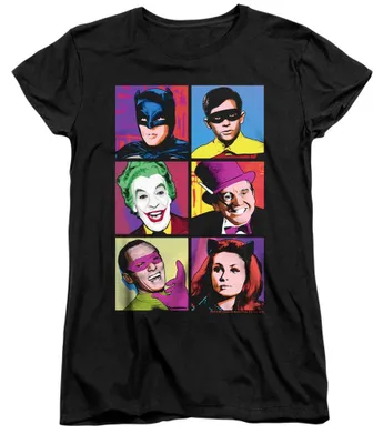 Image de T-shirt "Batman - Classique" pour femmes, coupe ajustée, référence TV41288 (XL), couleur noire
