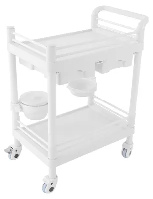 Immagine prodotto di Carrello medico, 2 ripiani, portata 90 kg, BIANCO