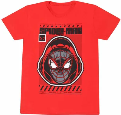 Produktbild von Heroes Spider-man Miles Morales Video Game Kurzarm-t-shirt Rot S Mann Rot S