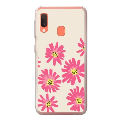 Produktbild von MuchoWow® Handyhülle Schutzhülle Hülle für Samsung Galaxy A20e Blumen - Muster - Minimalismus Silikon Softcase Handy Hülle - Abdeckung