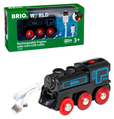 Image de Brio Locomotive noire rechargeable avec mini-USB, 33599