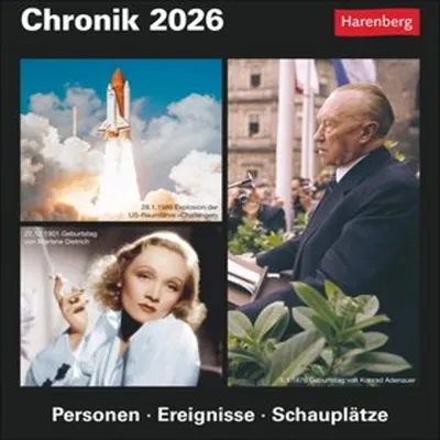 Produktbild von Chronik Tagesabreißkalender 2026 - Kulturkalender - Personen, Ereignisse, Schauplätze