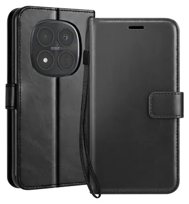 Immagine prodotto di Mayaxess, custodia a portafoglio con passante e supporto per Redmi Note 15 Pro Plus 5G, nero