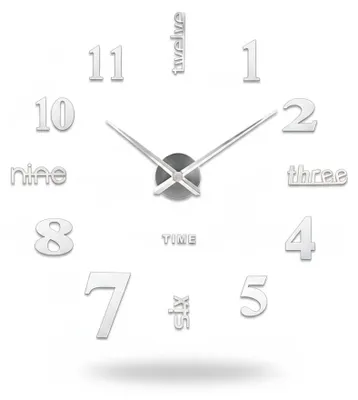 Produktbild von Dripio - Wanduhr - Silber - Modern - DIY, KI-generiertes Bild