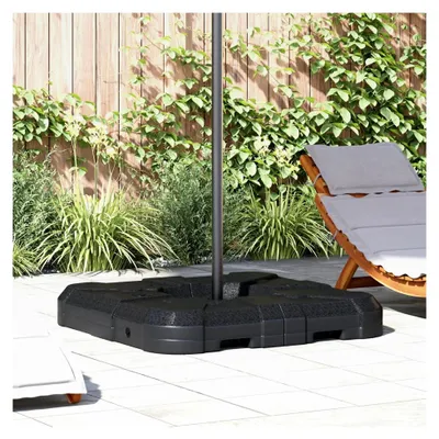 Produktbild von 2-teiliges Sonnenschirmständer-Set 110 kg Sand oder 70 kg Wasser, Schwarz, 8,2 kg