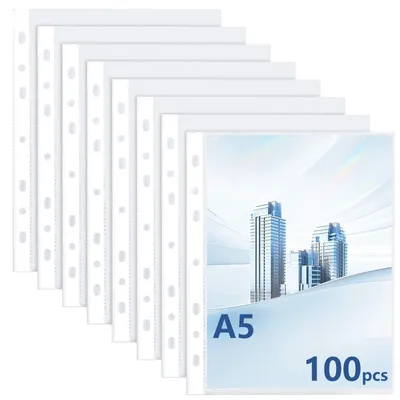 Obrázok produktu pre A5 priehľadné obaly – 100 kusov na dokumenty