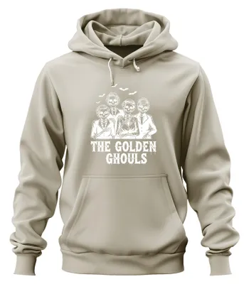 Obrázek produktu pro The Golden Ghouls Halloween Skeleton Grandma's Parody Scary Horror Uni mikina s kapucí, Nature, S