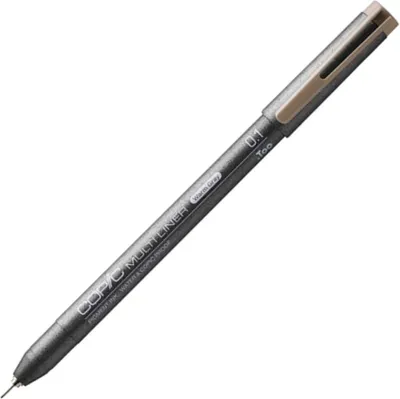 Obrázok produktu pre Copic Multiliner, Teplá šedá, Extra jemné, Šedá, Kolo, Atrament na pigmentovej báze, 0,1 mm