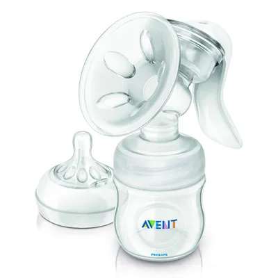 Produktbild von Philips AVENT Handmilchpumpe mit Flasche, 125 ml, Manuell, Transparent