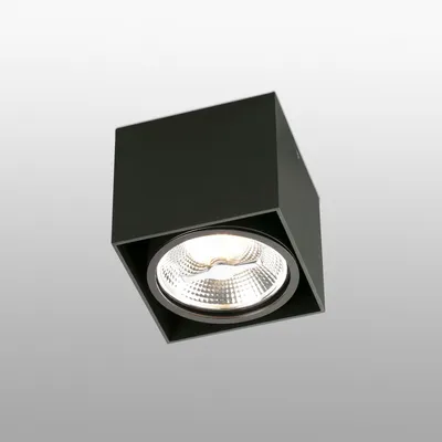Image de Plafonnier noir Tecto 1 ampoule h12 cm