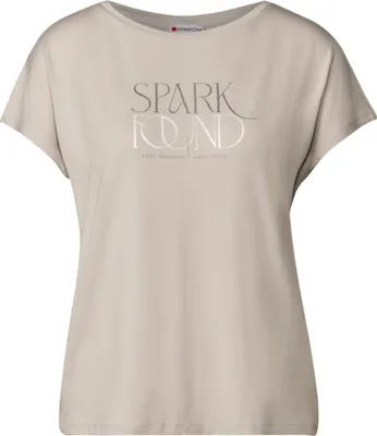 Produktbild von Street One LTD QR wording print shirt clean sand 36