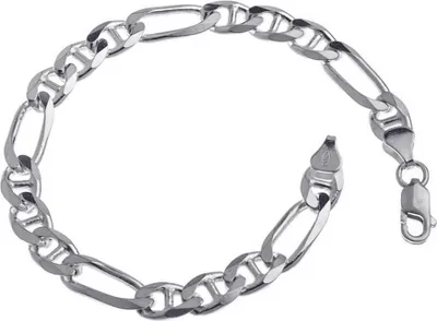 Produktbild von SILBERKETTEN STORE Figaruccikette Armband 7,5mm - 925 Silber, Länge wählbar von 16-25cm - 23cm
