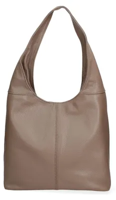 Produktbild von Aria Damentasche Echtleder Dollaro Schultertasche mit Doppelfach Cappuccino D05 UNICA 39x55x13 cm