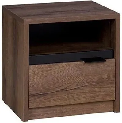 Image de Table de chevet DOON – chêne monastère / noir brillant