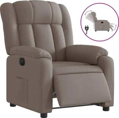Produktbild von vidaXL Relaxsessel Elektrisch Taupe Stoff